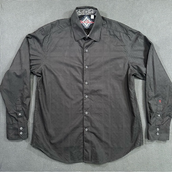 Robert Graham Other - Robert Graham Classic Fit Black Jacquard Shirt Mens Large L